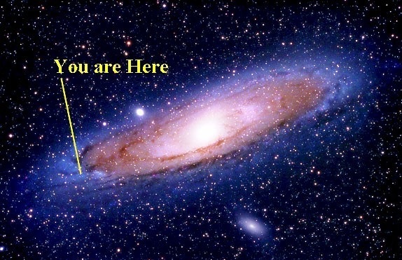 Inspiring perspective, "You are here" within the Milky Way Galaxy.