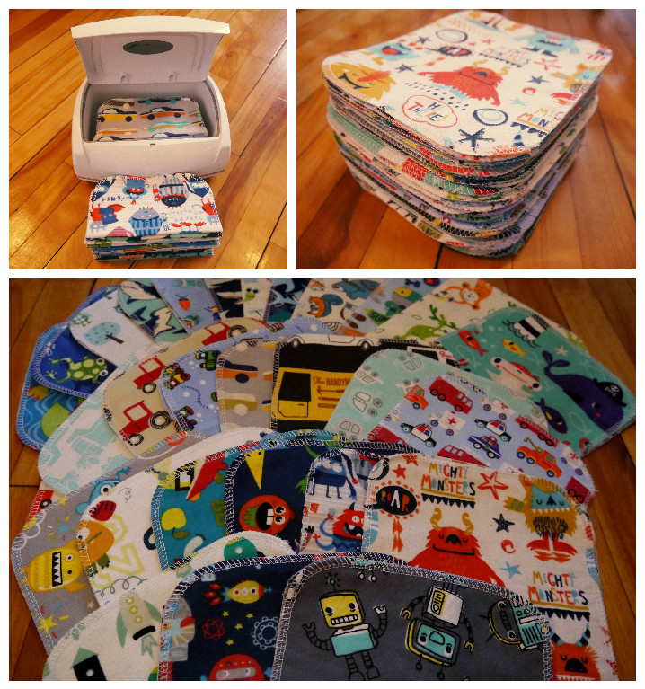 My collection of cloth wipes & heater