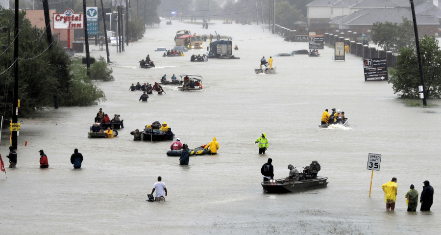 Houston, Texas gets flooded by Hurricane Harvey