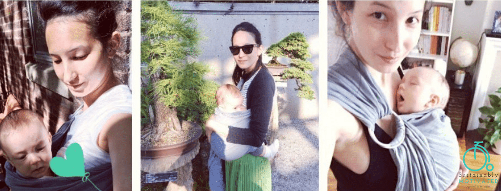 babywearing with a ring sling