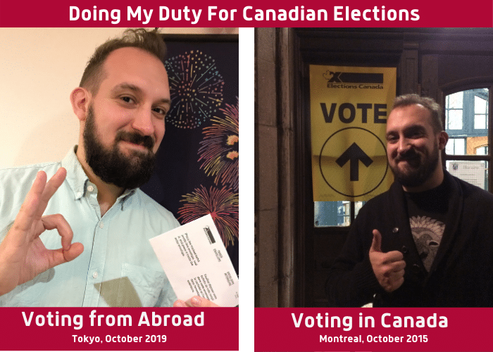 Marc-Antoni exercising the right to vote.