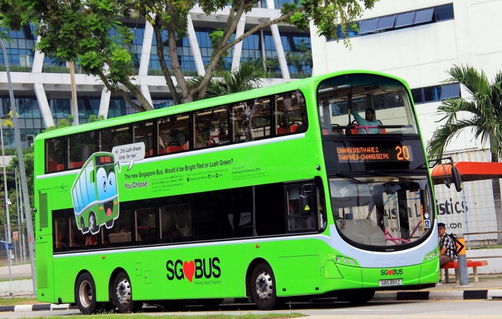 Public buses roam the city-state.