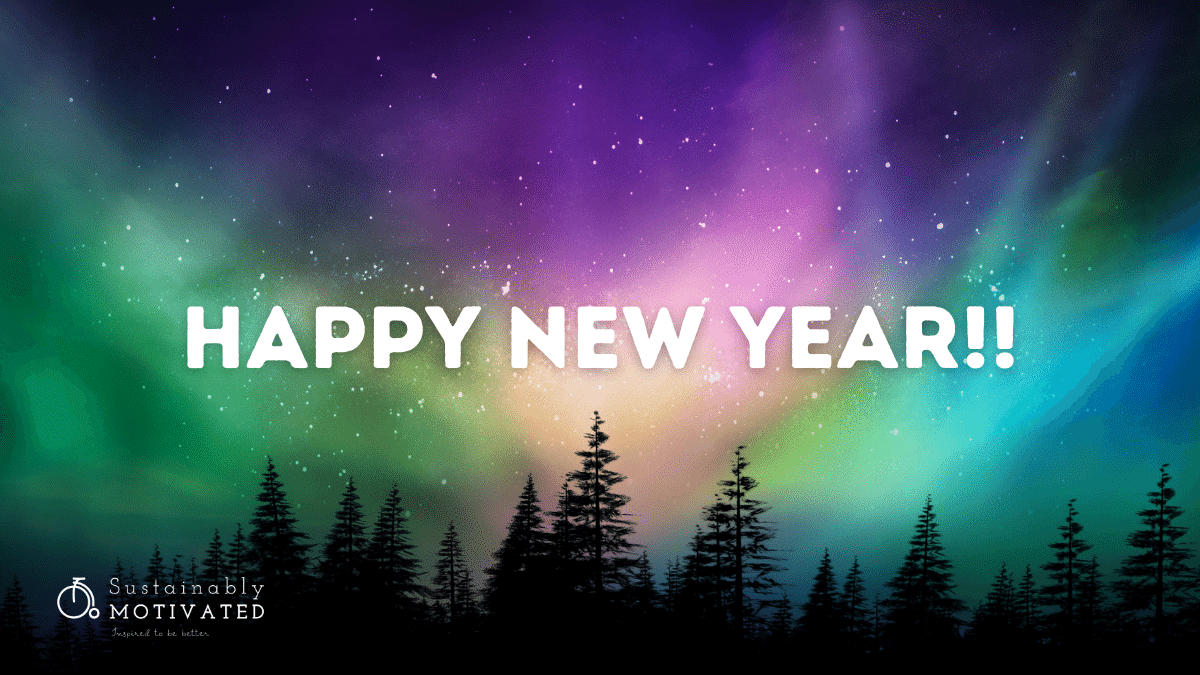 Happy New Year 2021 - Northern Lights (aurora borealis).