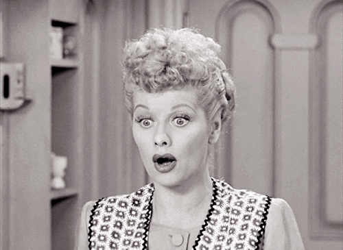 I Love Lucy, "Surprise" gif.