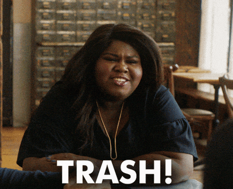 Difficult People, "trash" gif.