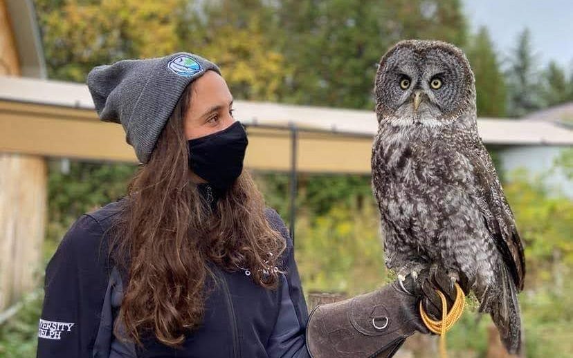 Adriana and Thomson the Great Grey Owl