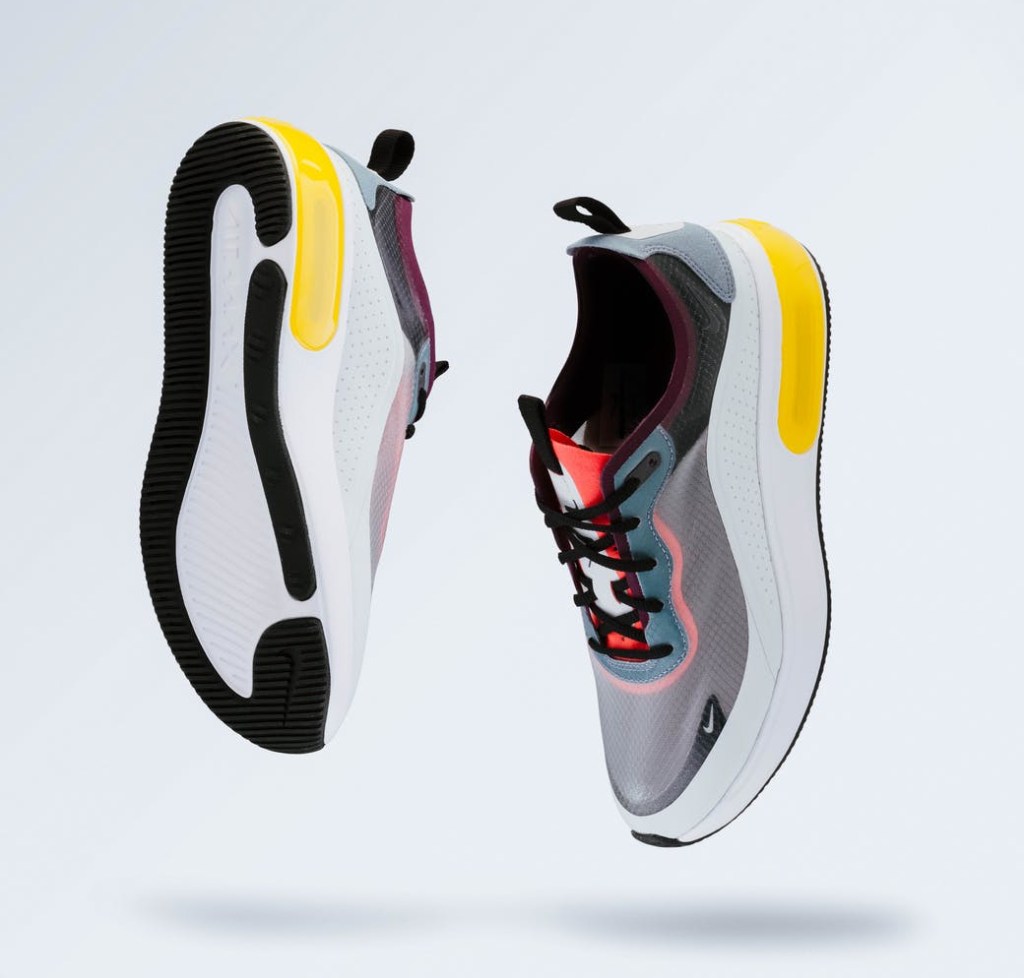 photo of sneakers on white background