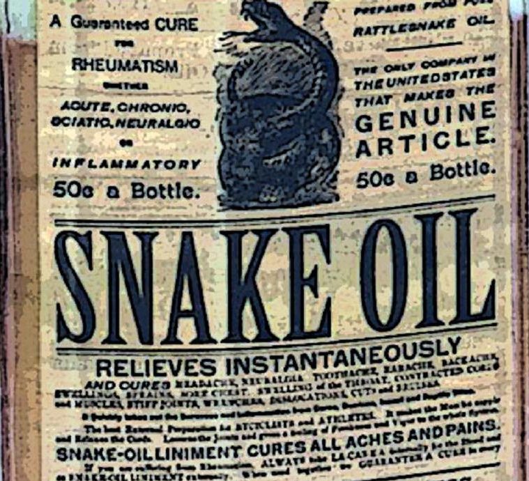 Snake oil salesmen where infamous for dealing in deception.