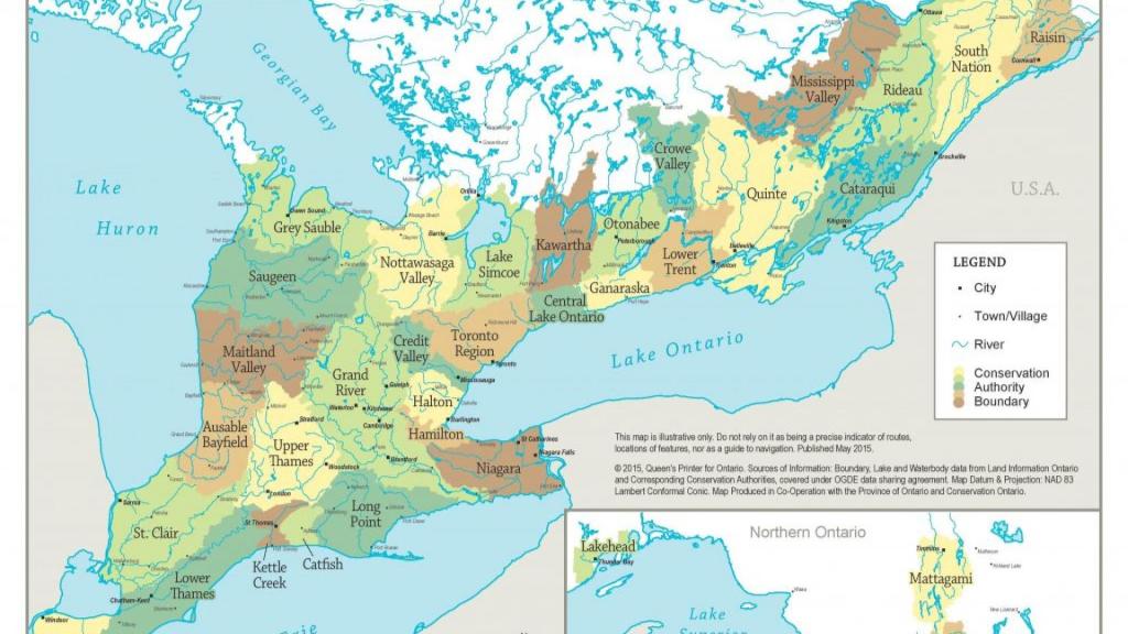 A map of the watersheds of Southern and Eastern Ontario- what was normally managed by the conservation authorities.