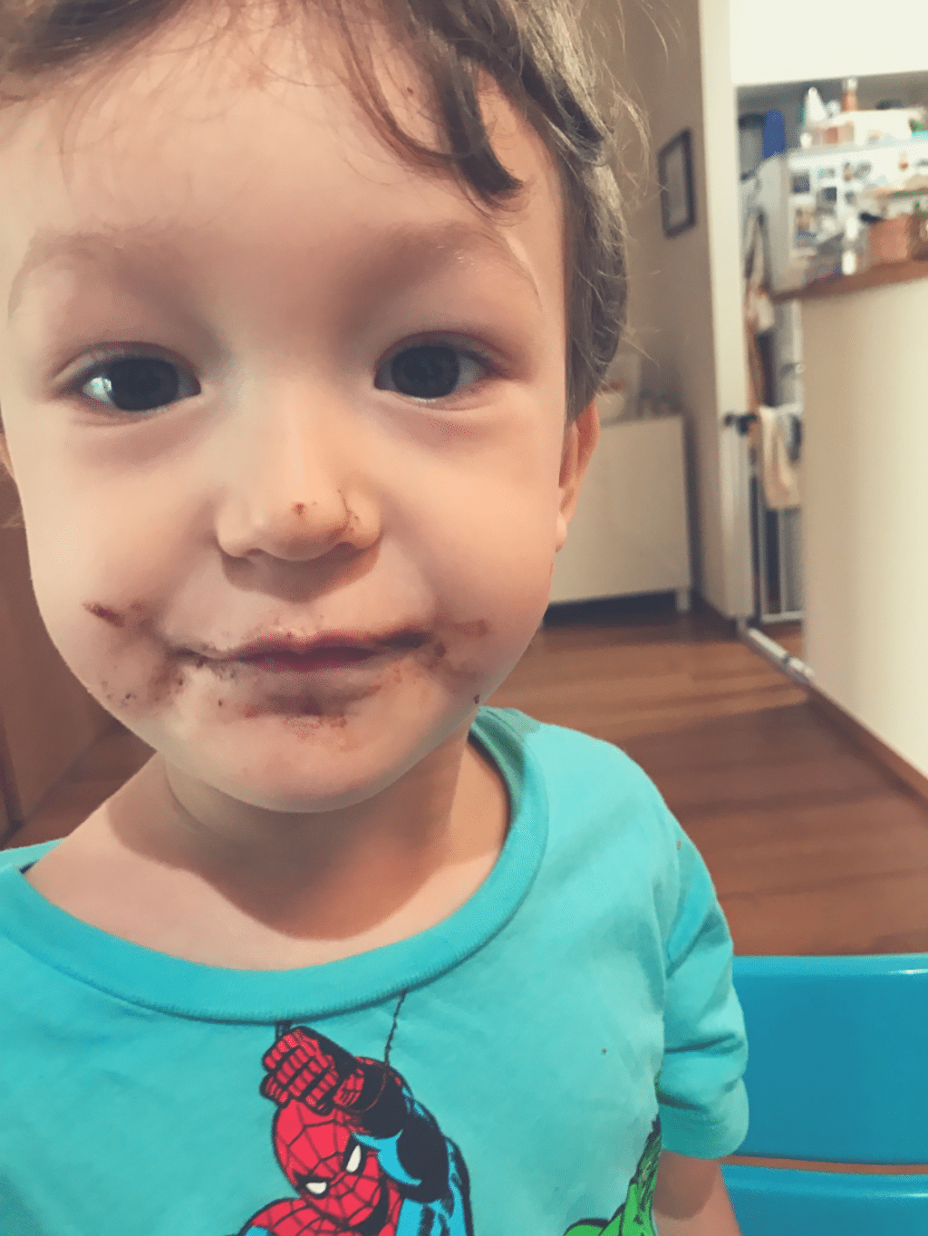 Our toddler approves of the palm oil free chocolate hazelnut spread.